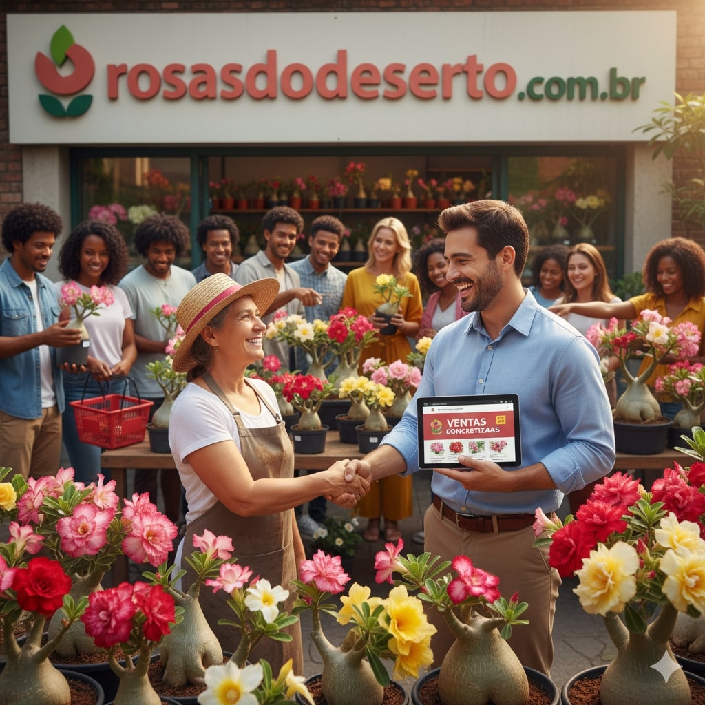 Mãos de um cultivador cuidando de uma pequena planta