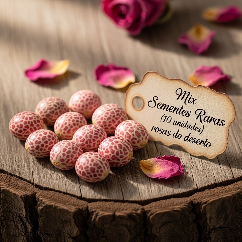 Rosa do deserto com um caudex grosso e escultural